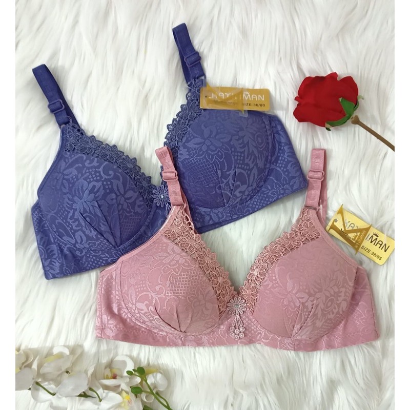 RUMI | Bra BH Fashion Wanita BH Busa Tipis Tanpa Kawat / 071 KMN / 257 RENDA BUNGA / 258 RENDA MELATI