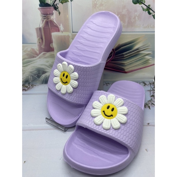 Slop Wanita Motif Sun Flower