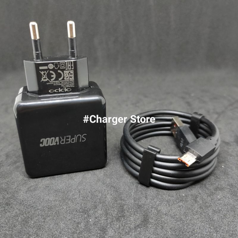 Charger Oppo Hitam 20W 4A Fast Charging VOOC Micro USB ORIGINAL