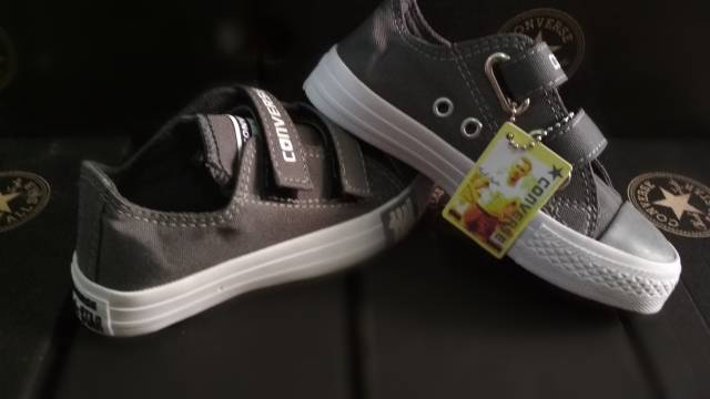 SEPATU ANAK CONVERSE ALLSTAR PETIR UNDERFEATED VELCRO ABU