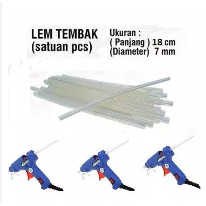 Lem Tembak / Glue Gun Mini / 20W-Isi Lem Tembak ukuran kecil / Refill Lem Tembak Eceran