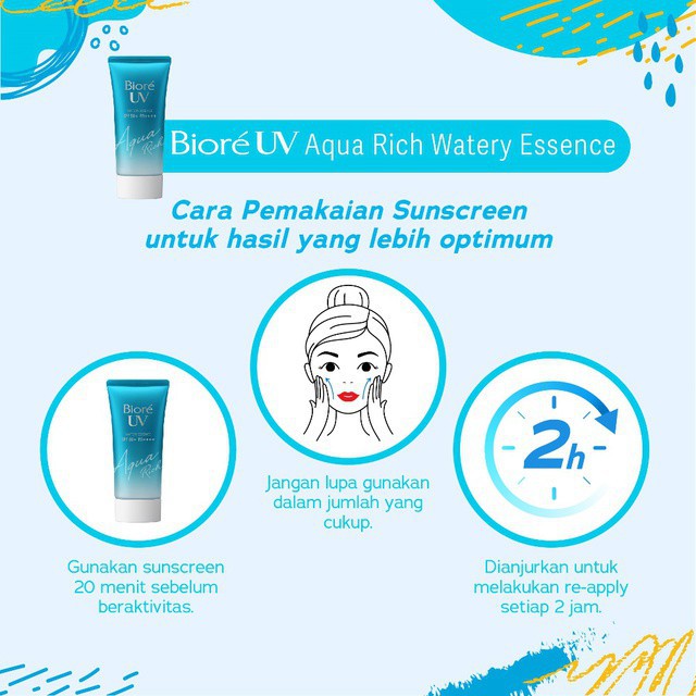 Biore UV Aqua Rich Watery Essence SPF 50+/PA+++ | Biore UV Face Sunscreen Aqua Rich Light Up Essence