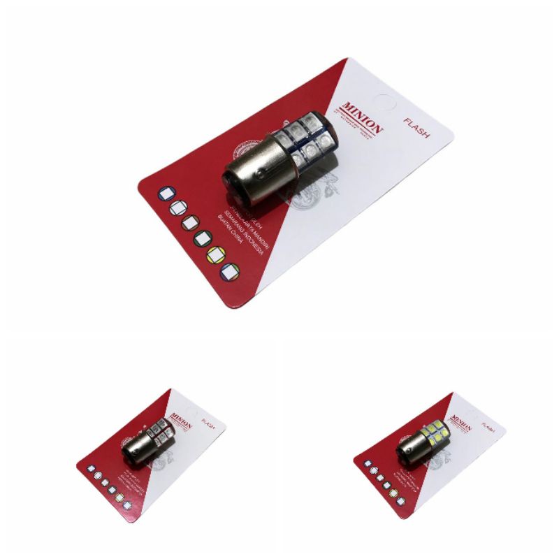 Lampu stop rem LED jelly kedip/flash 12 mata AC DC