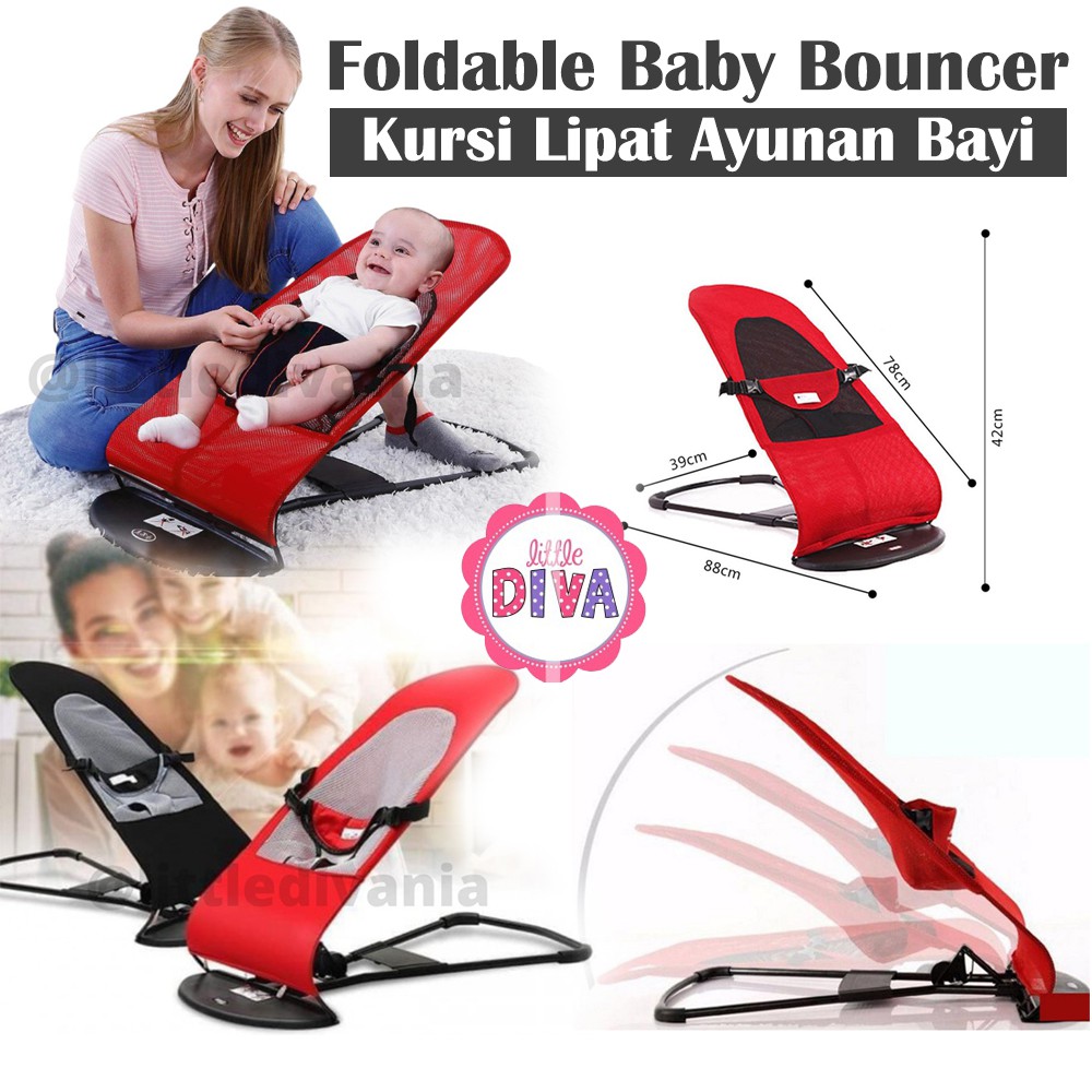 Kursi Goyang Ayunan Lipat Bouncer Bayi Baby Infant Bouncher Tempat Tidur kado lahiran ayunan chn