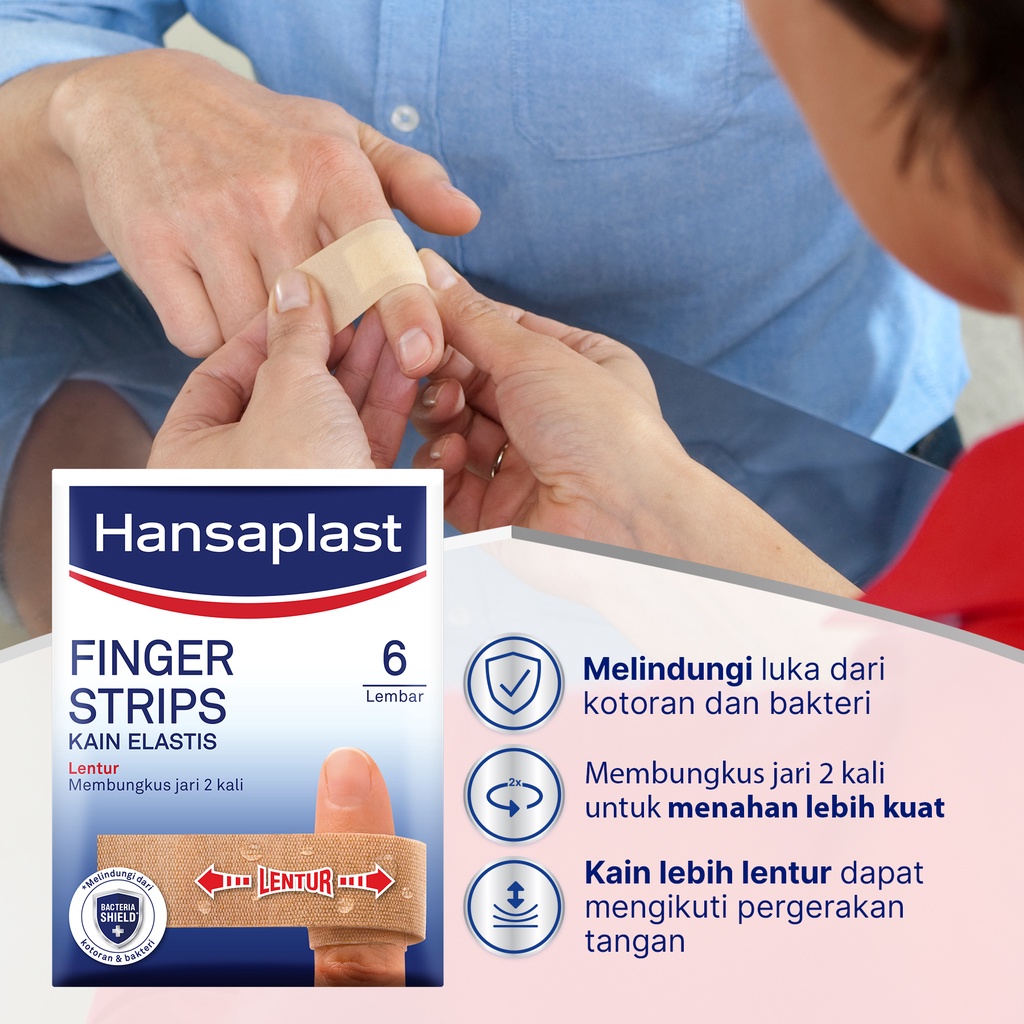 Hansaplast Finger Strips 6's - Best Value - Plester Pelindung Jari