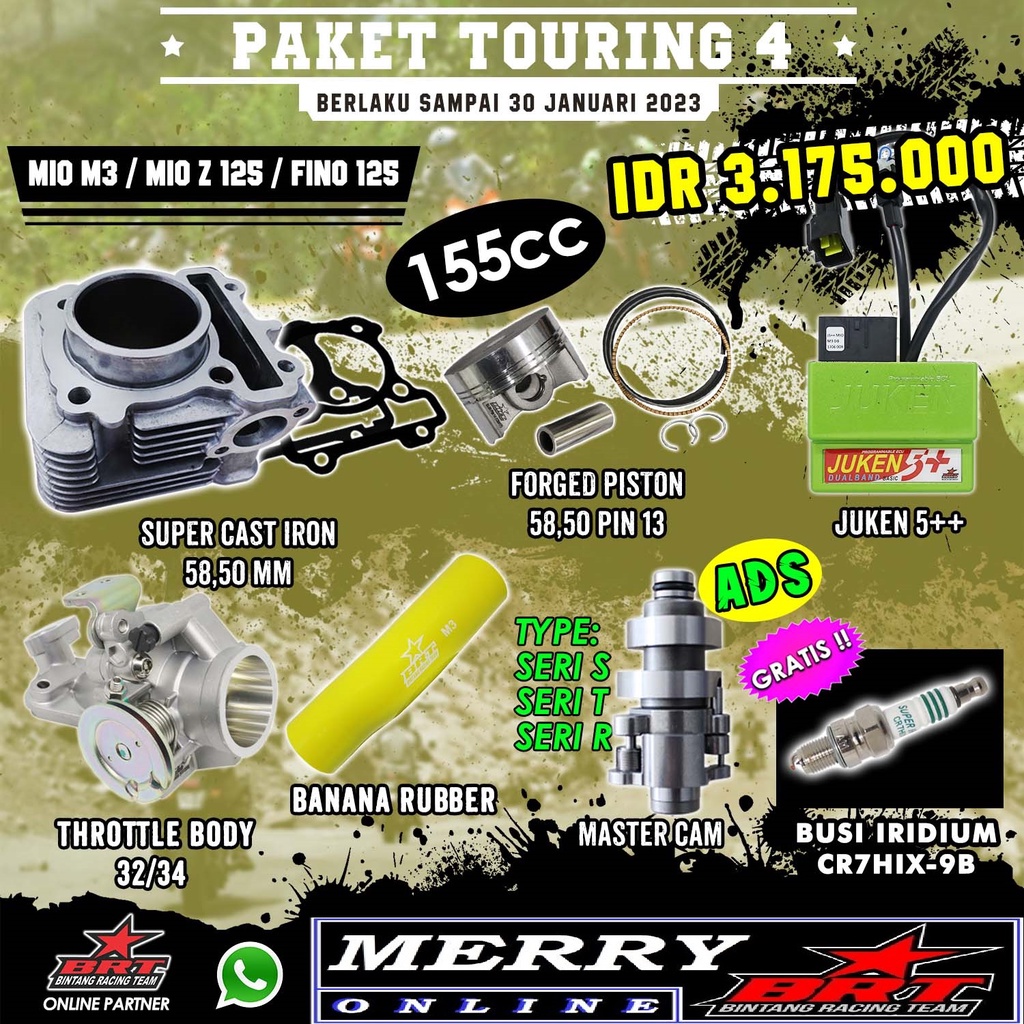 Touring 4 BRT Bore Up Blok Mio M3 125 Fino 125 Mio Z 125