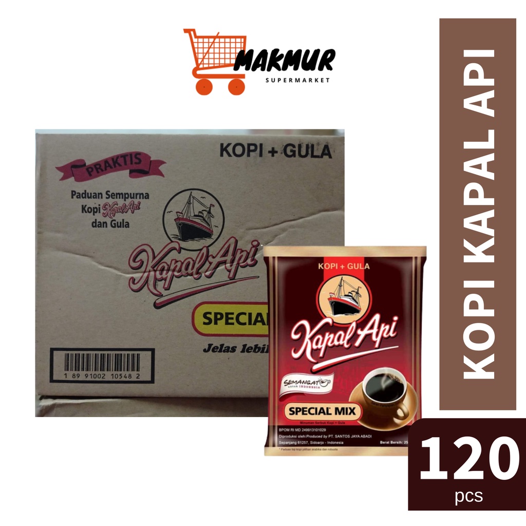 Kopi Kapal Api Mix 24 Gram - 1 Dus isi 120 bks ( 12 renteng x 10 bks )