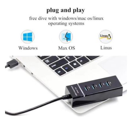 Usb 3.0 hub 4 port 120cm cable 5Gbps 303 - Terminal usb3.0 A 4 slot 1.2m kabel super speed