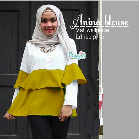 HOPYLOVY SALE - Blouse Wanita model lengan Trompet Anina