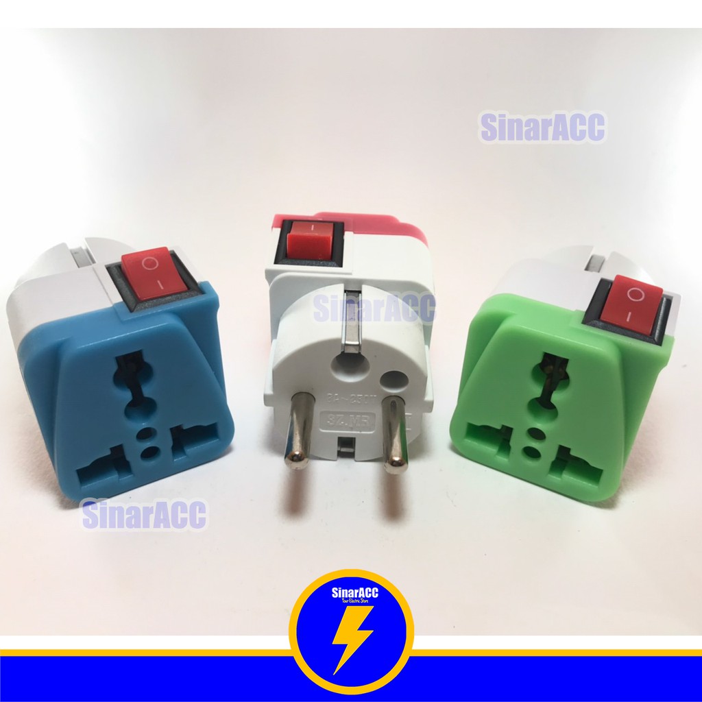 Steker Onepro SNI Swith Over steker 2 Universal SNI oversteker colokan HP serbaguna US UK TO EU PLUG