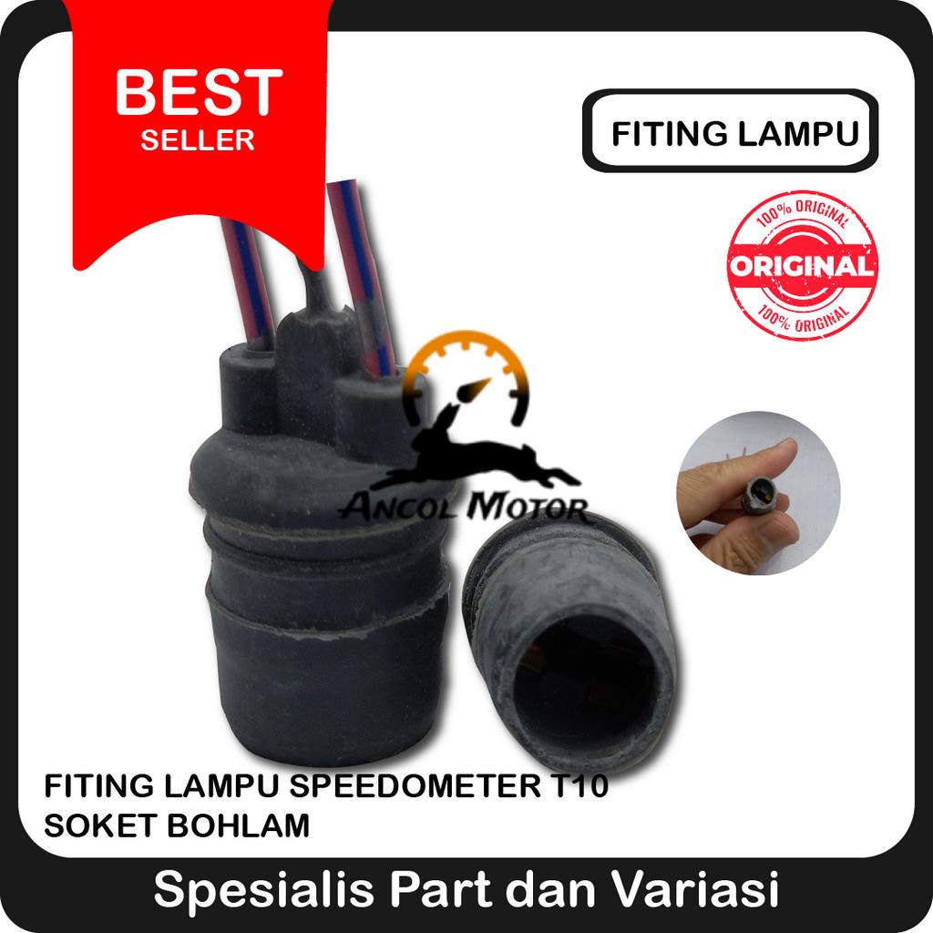 Fiting Lampu Speedometer T10 Soket Bohlam Spido 2 Kabel Motor Mobil