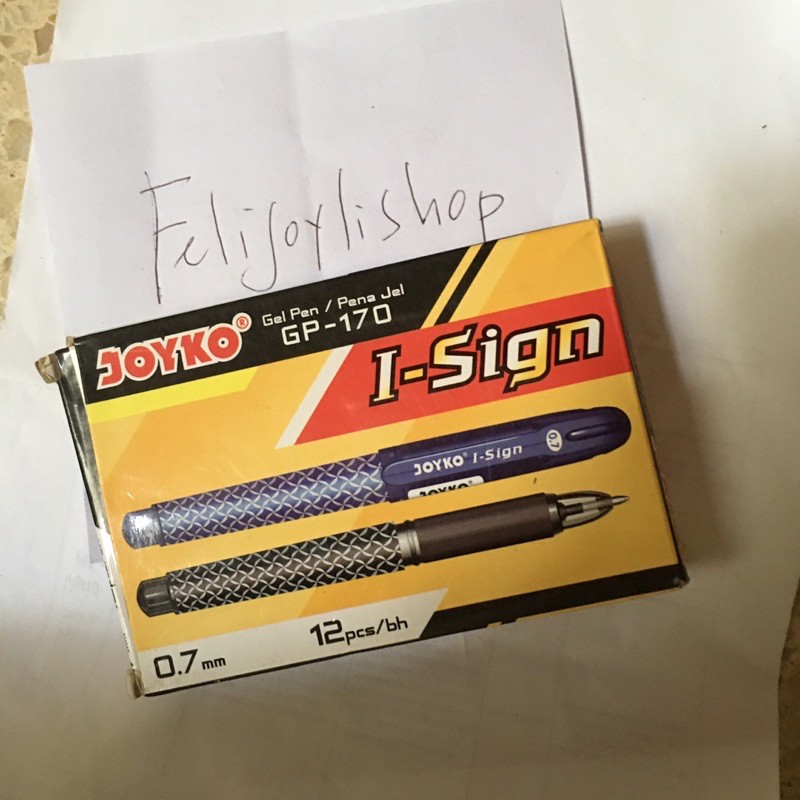 

Pulpen joyko gel pen biru 0,7 sign pen harga per lusin