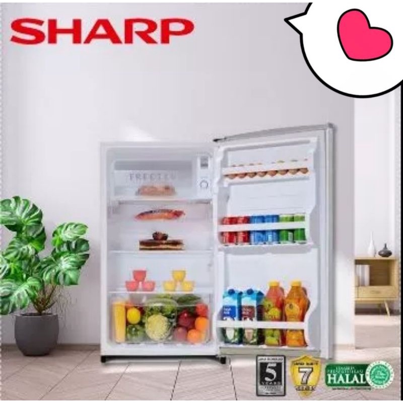 Kulkas Sharp (KOTACIREBON) SJN165M 1pintu garansi5thn 135liter KotaCirebon