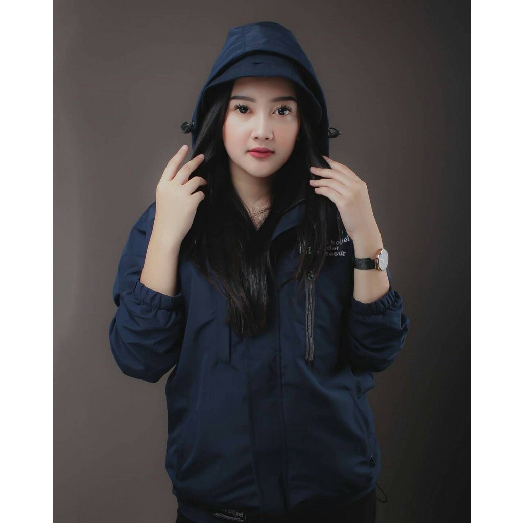 The Bojiel Pleasure - Jaket Outdoor Pria Jaket Parasut Jaket Outdoor Unisex Jaket Distro Jaket Gunung Biru Navy