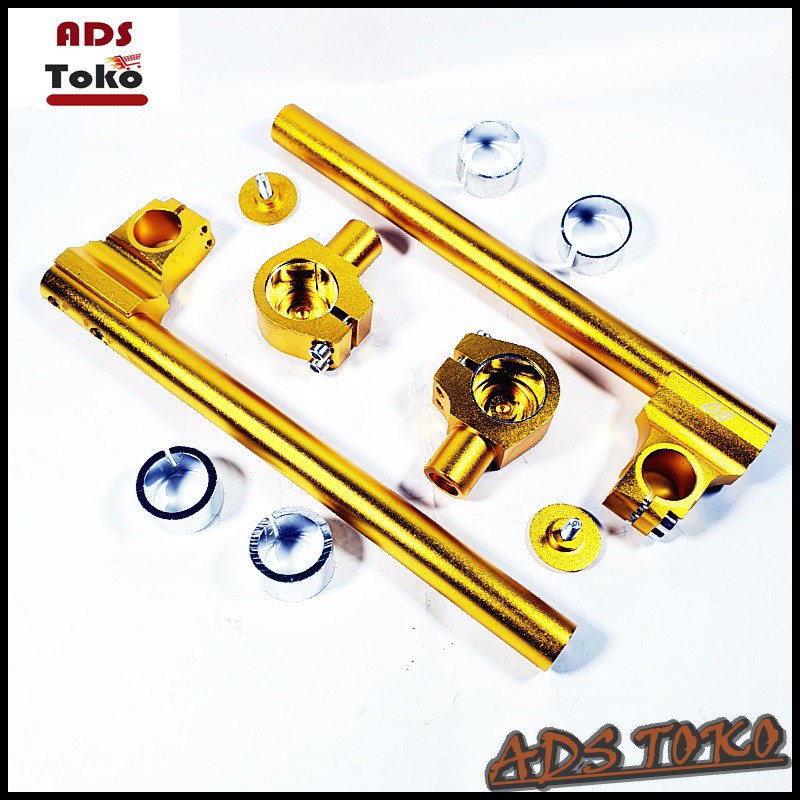 Stang Jepit Gold Motor Ninja Vixion Rx King Scorpio Satria FU Tiger Dll Full CNC Mini GP Variasi Set