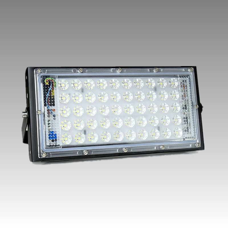 lampu model Sorot Tembak Slim Lampu LED Slim Flood Light waterproof SMD 50W putih