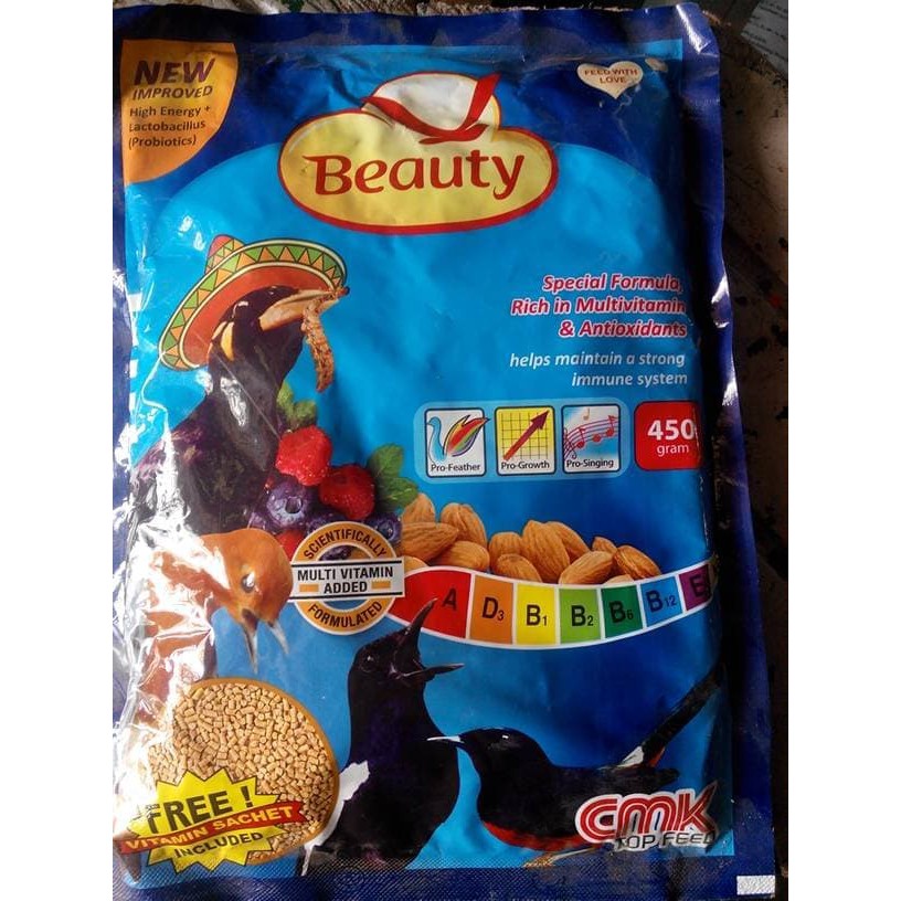 PAKAN JALAK KACER MURAI PUR BEAUTY BIRU