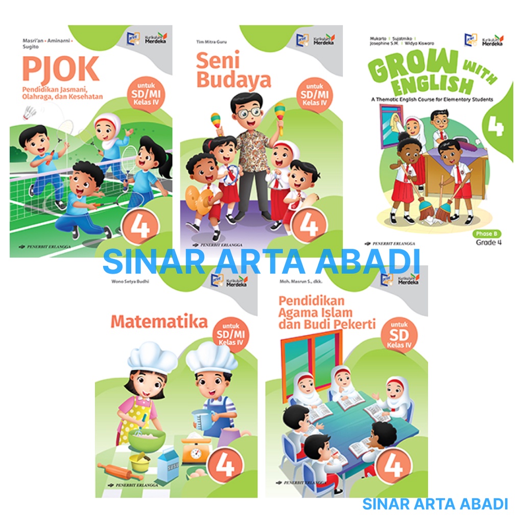 BUKU ERLANGGA SD KELAS 4 KURIKULUM MERDEKA