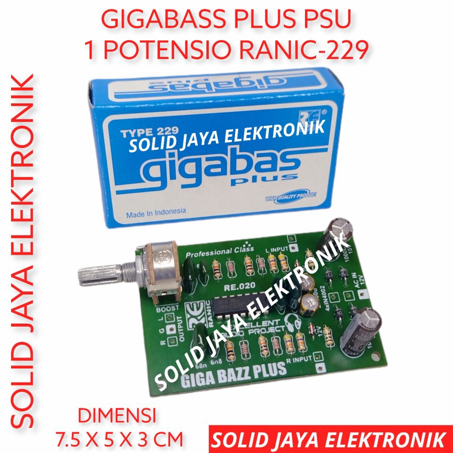 KIT GIGABASS PLUS PSU GIGA BASS BAS LM324 GIGABAZZ PENAMBAH BASS LOW LM 324 RANIC 229 ASLI ORIGINAL