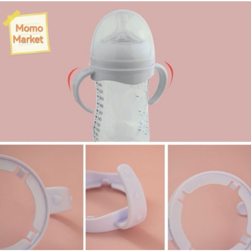 Pegangan / Handle, Ring + Cover untuk Botol AVENT Natural Wide Neck