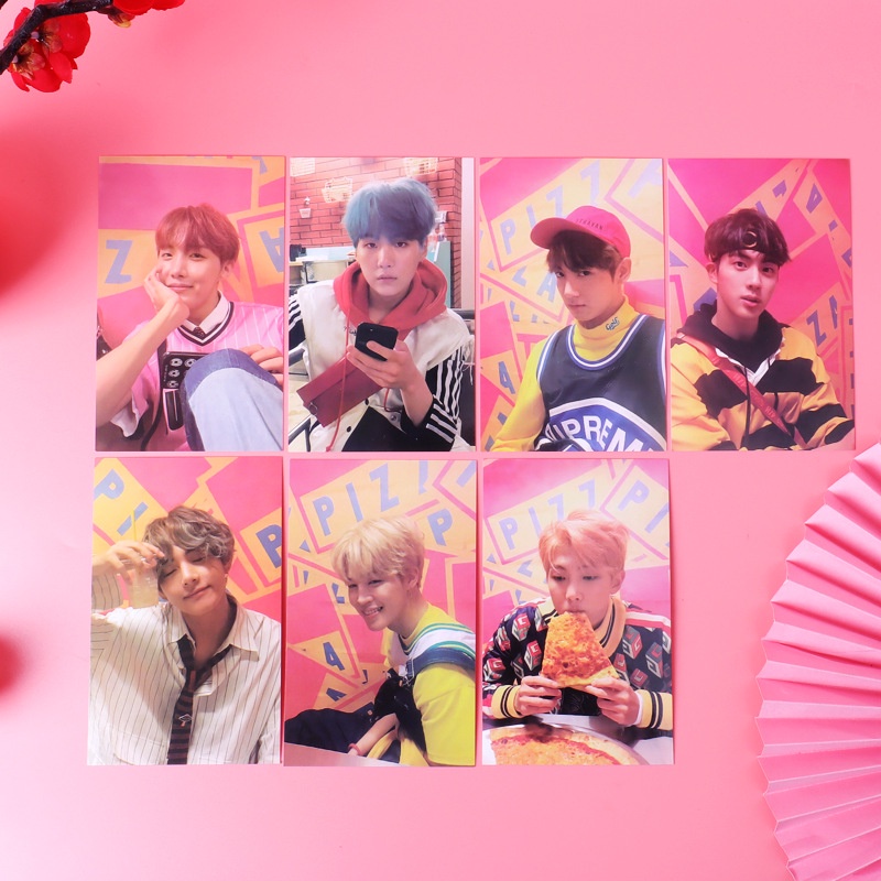 4 / 7Pcs / Set Kartu Foto Lomo Album KPOP BTS Bangtan Boys love yourself her Untuk Hadiah