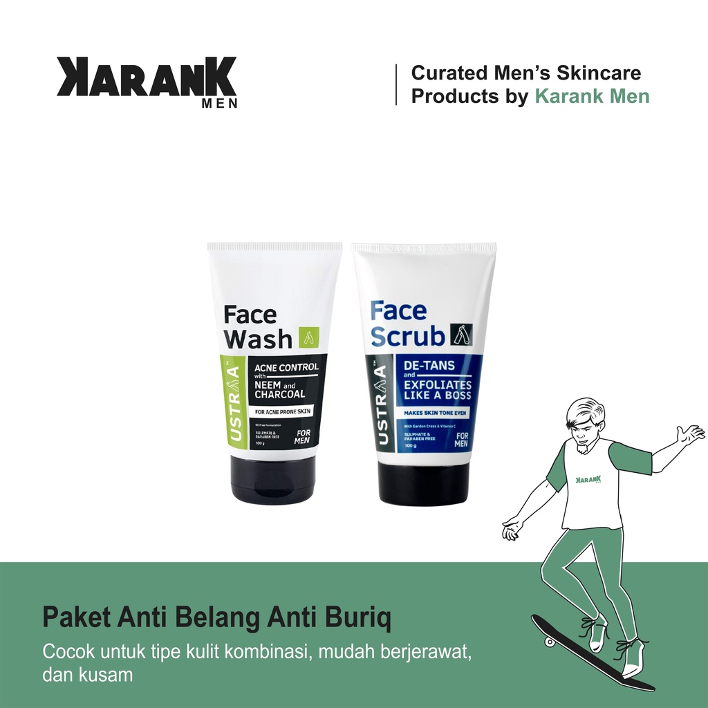 Paket Perawatan Wajah Pria Untuk Kulit Berjerawat Membersihkan Minyak Dan Kotoran / Pembersih Wajah 