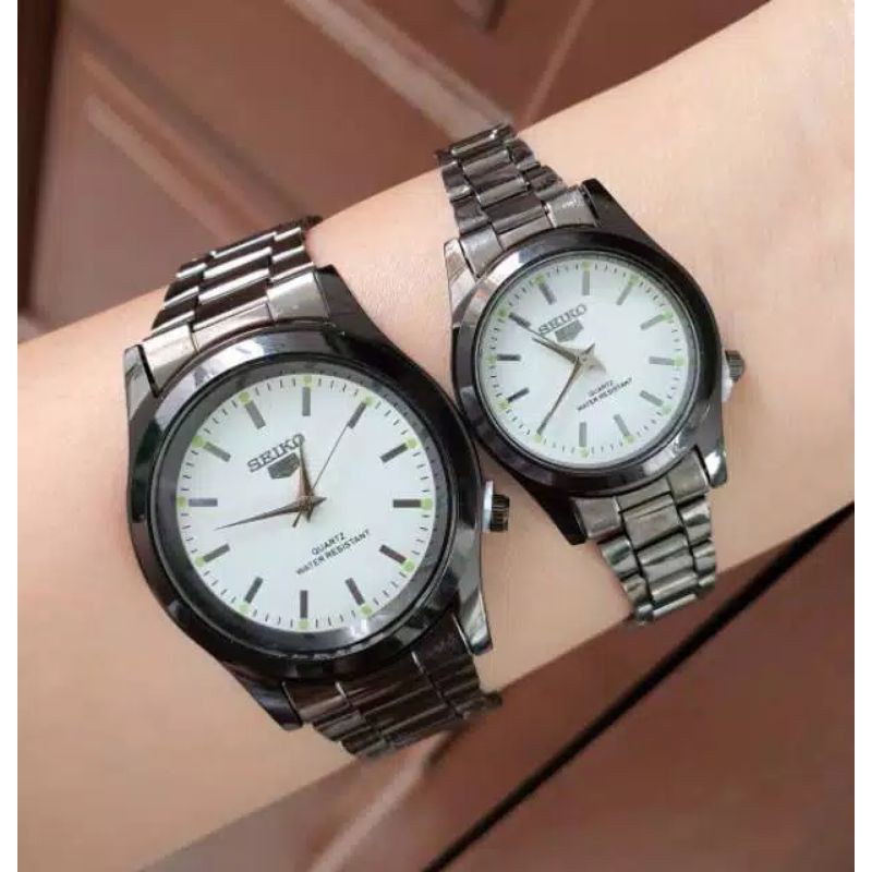 COD Jam Tangan Pria / Wanita Seiko Polos Tebal Murah