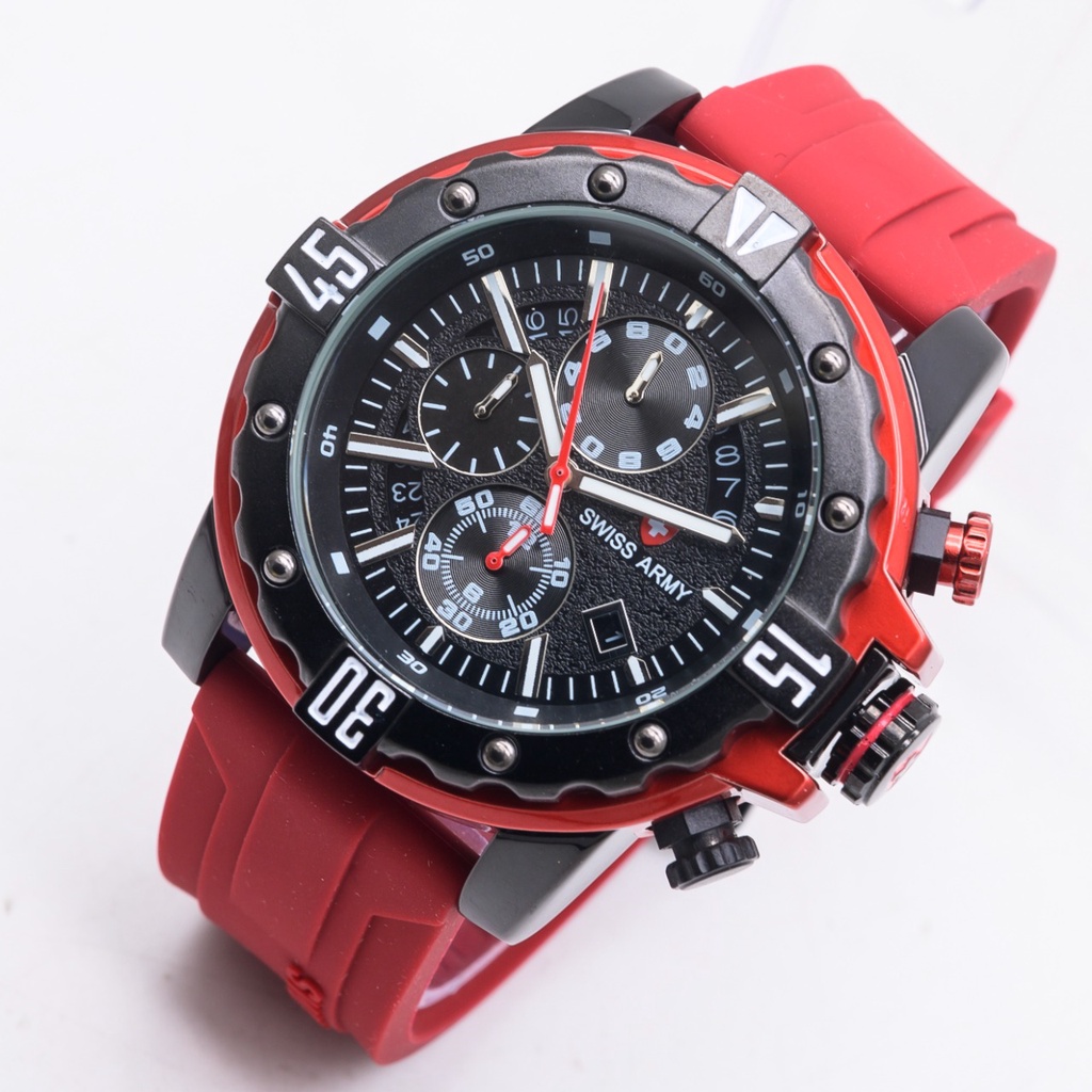 Grosiran Jam Tangan Pria 4170HM Analog Strap Rubber Chrono Aktif Free Box Kancing dan Baterai Cadangan (COD)