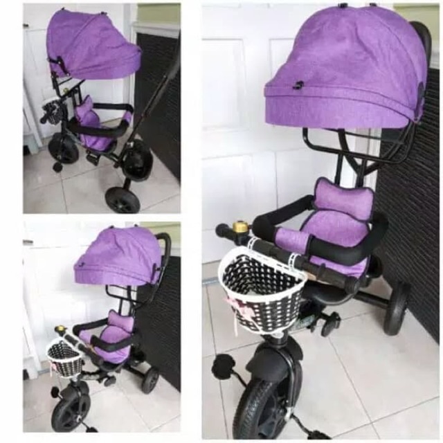 Sepeda dorong bayi balita kursi dapat diputar depan belakang