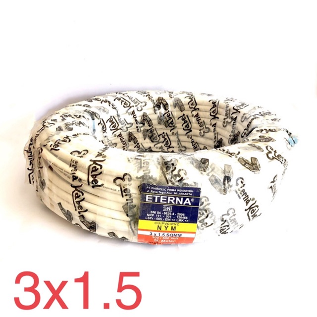Kabel Eterna NYM 3X1.5 50M 1 Rol 50 meter