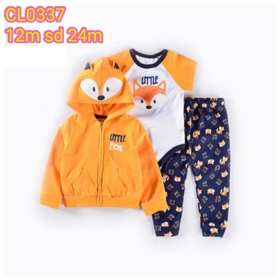 CATELL LOVE SETELAN JAKET BAYI 3IN1 BOYS/GIRL MENARIK USIA 12.18.24BULAN