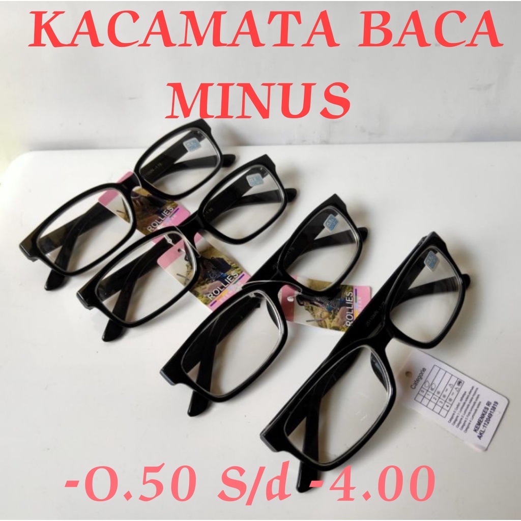 TERMURAH  Kacamata MINUS -0.25 sd -4.00 murah