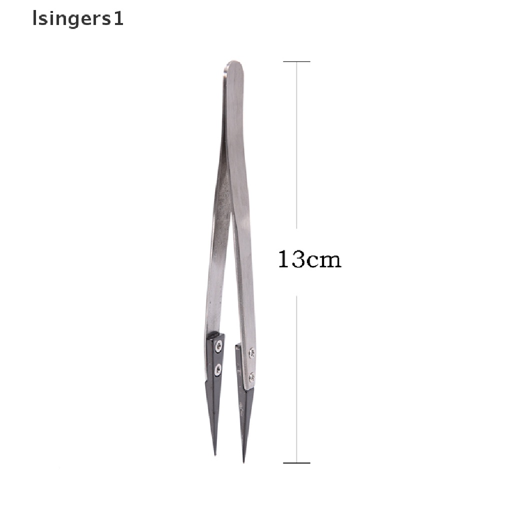 (lsingers1) Pinset Ujung Keramik Bahan Stainless Steel Tahan Panas