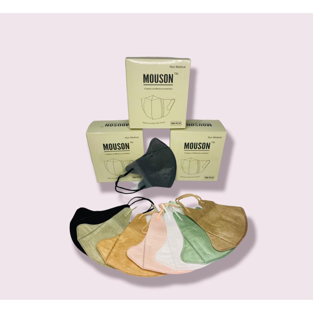 MASKER DUCKBILL MAUSON&alkindo hitam, putih,WARNA WARNI 1 BOX ISI 50