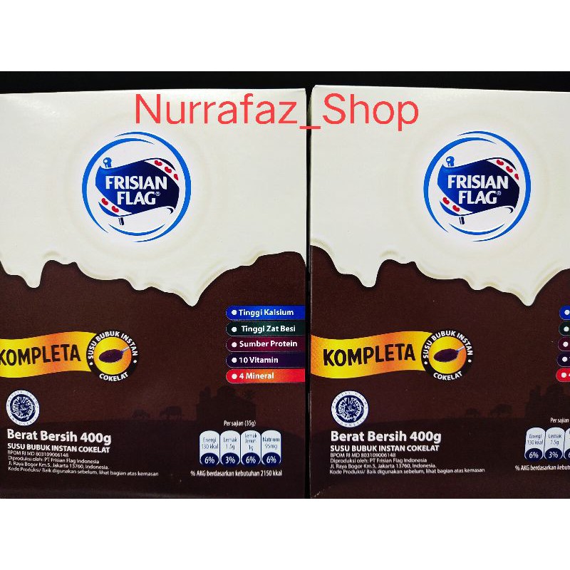 

SUSU BENDERA INSTANT COKLAT KOMPLETA 400gr