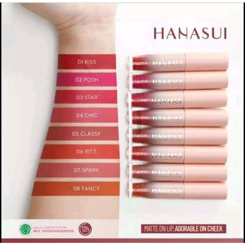 Lipstik matte Hanasui   tahan Lama