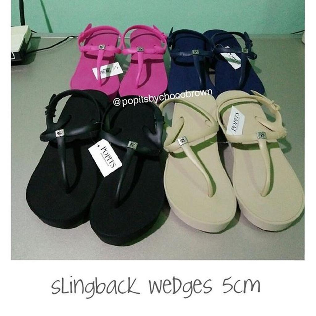 Popits slingback wedges 5cm