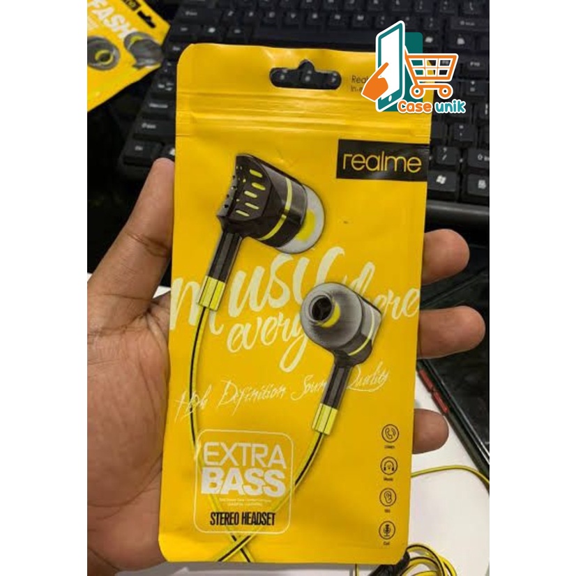 BM085 HEADSET HANDSFREE EARPHONE Hf REALME BUDS 7 PLUS EXTRA BASS realme 2 5 6 7 8 c11 c12 c17 c20 CS3247