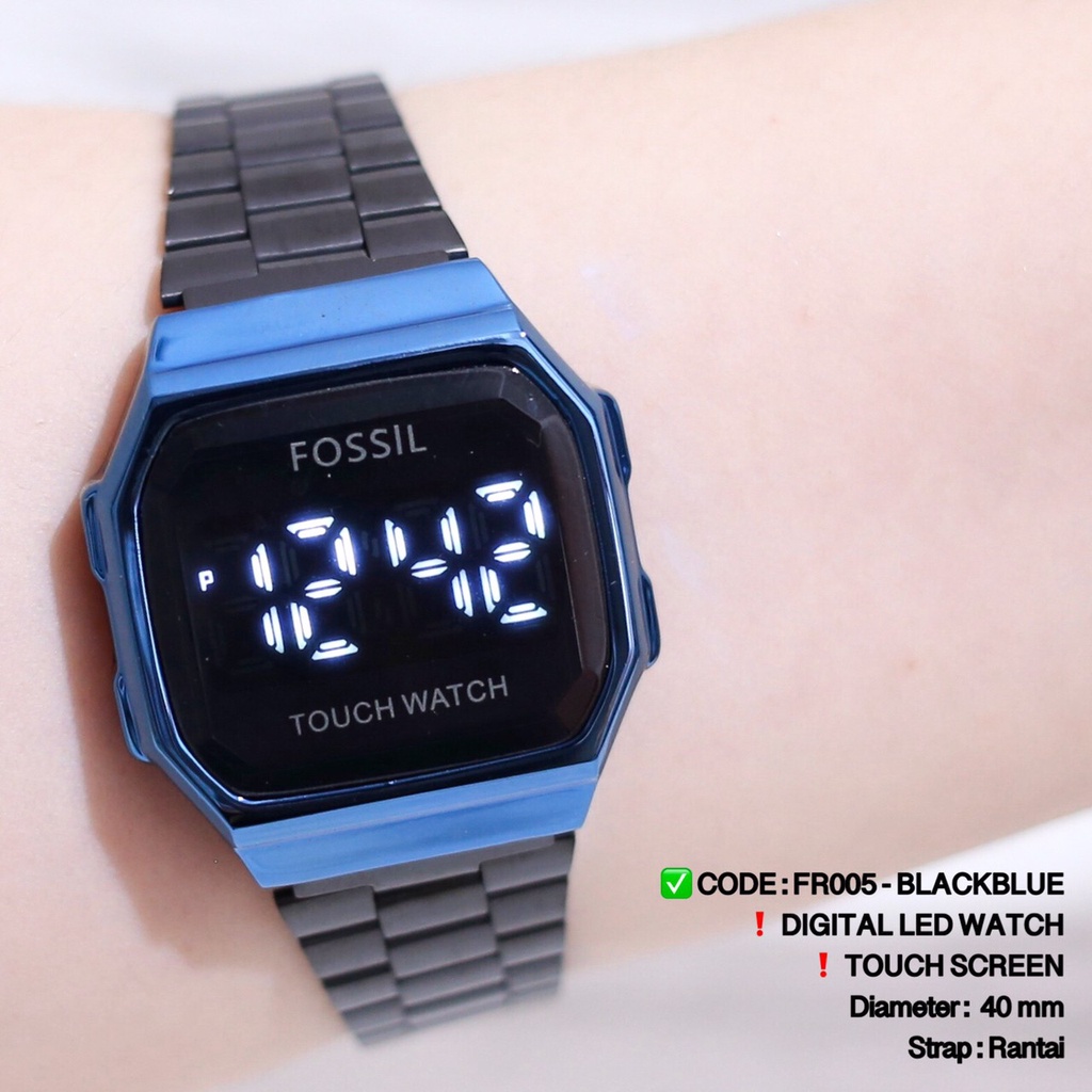 Jam tangan digital touch screen layar sentuh wanita pria rantai stainless termurah