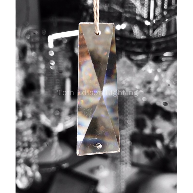 [MESIR EGYPT ASFOUR] Kristal Balok Trapesium Cross Pita Tinggi 50mm 5cm 2in Aksesoris Lampu Hias Cha