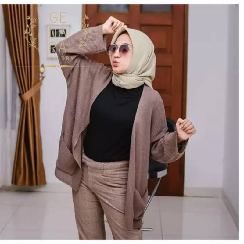 CARDIGAN WANITA RAJUT SAKU/CARDY RAJUT WANITA PREMIUM OVER SIZE