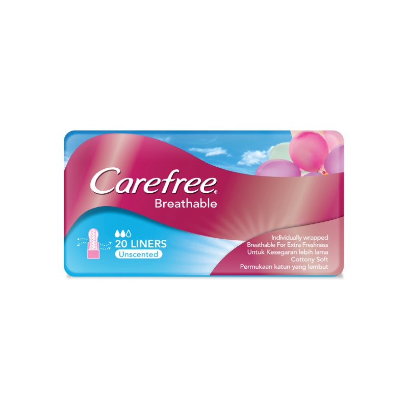 Carefree panty liner pantyliner pantiliner pembalut wanita kewanitaan Healthy Fresh Dry Long Unscented Super Dry Unscented