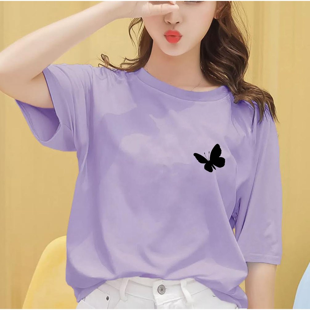 Kaos S-XXXL Butterfly V2 / Tulisan Quotes / Kaos Distro Cewek Cowok / Kuuipo Shop