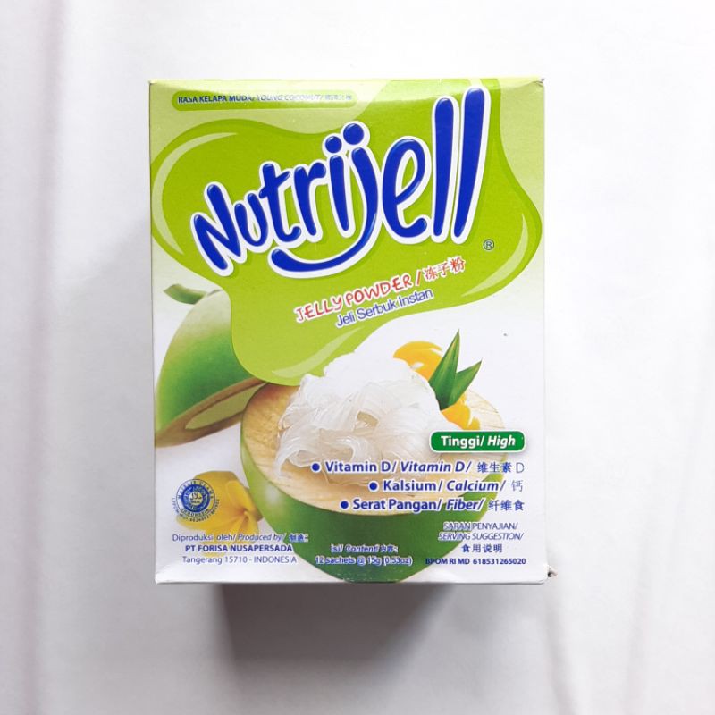 

Nutrijell kelapa muda 15gr/box/isi 12 sachets