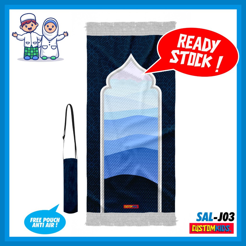 READY STOCK!! SAJADAH ANAK PRINTING, SAJADAH ANAK CUSTOM, SAJADAH TRAVELING (CUSTOMKIDS)