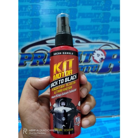 PENGHITAM BODY TRIM MOTOR MOBIL KIT BACK TO BLACK 115ML TAHAN LAMA SPRT BARU