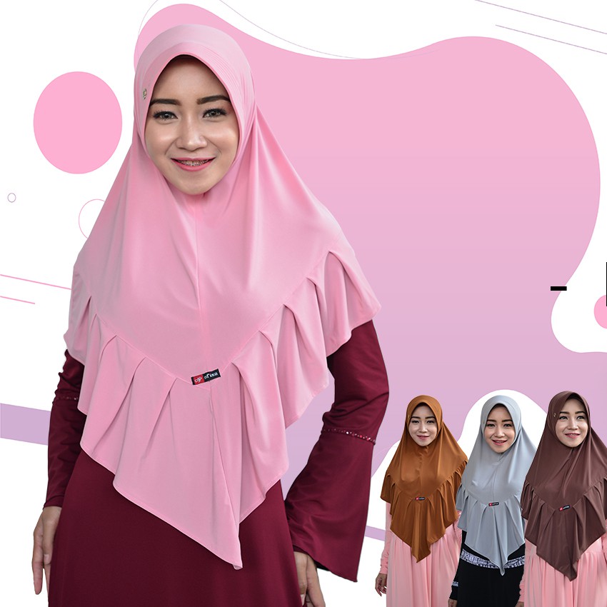 Jilbab Instan Antem Nafisa Tyas | Hijab Instan Bergo Pad Kecil Kerudung Pinguin Ultracryf Premium