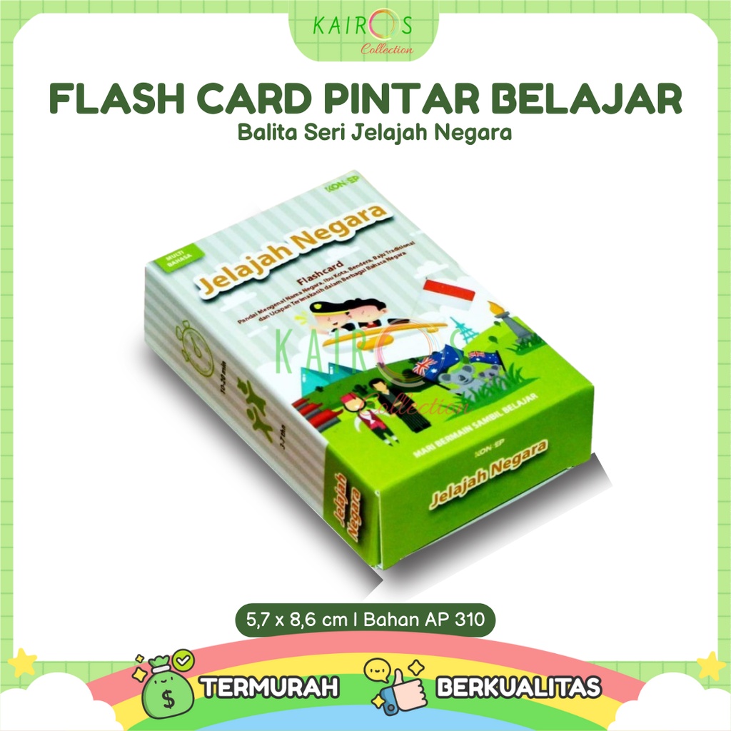 Flashcard Kartu Belajar Anak Seri Jelajah Negara