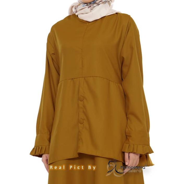 Gamis pns pdh pemda Khaki model setelan two pieces Seragam PNS PDH guru seragam pdl Khaki Balotelli-2