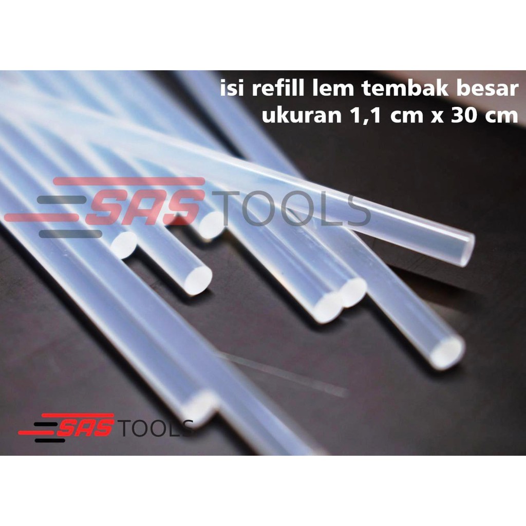 

SATUAN 1 batang Isi Refill Lem Tembak BESAR ukuran 1,1cm x 28cm
